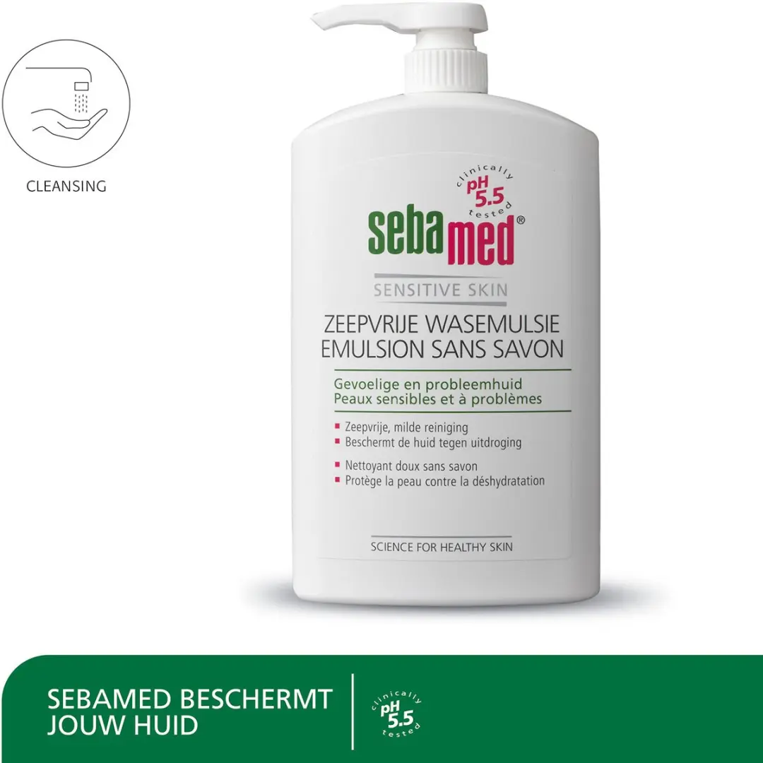 Sebamed Zeepvrije Wasemulsie 1L - Diepe reiniging