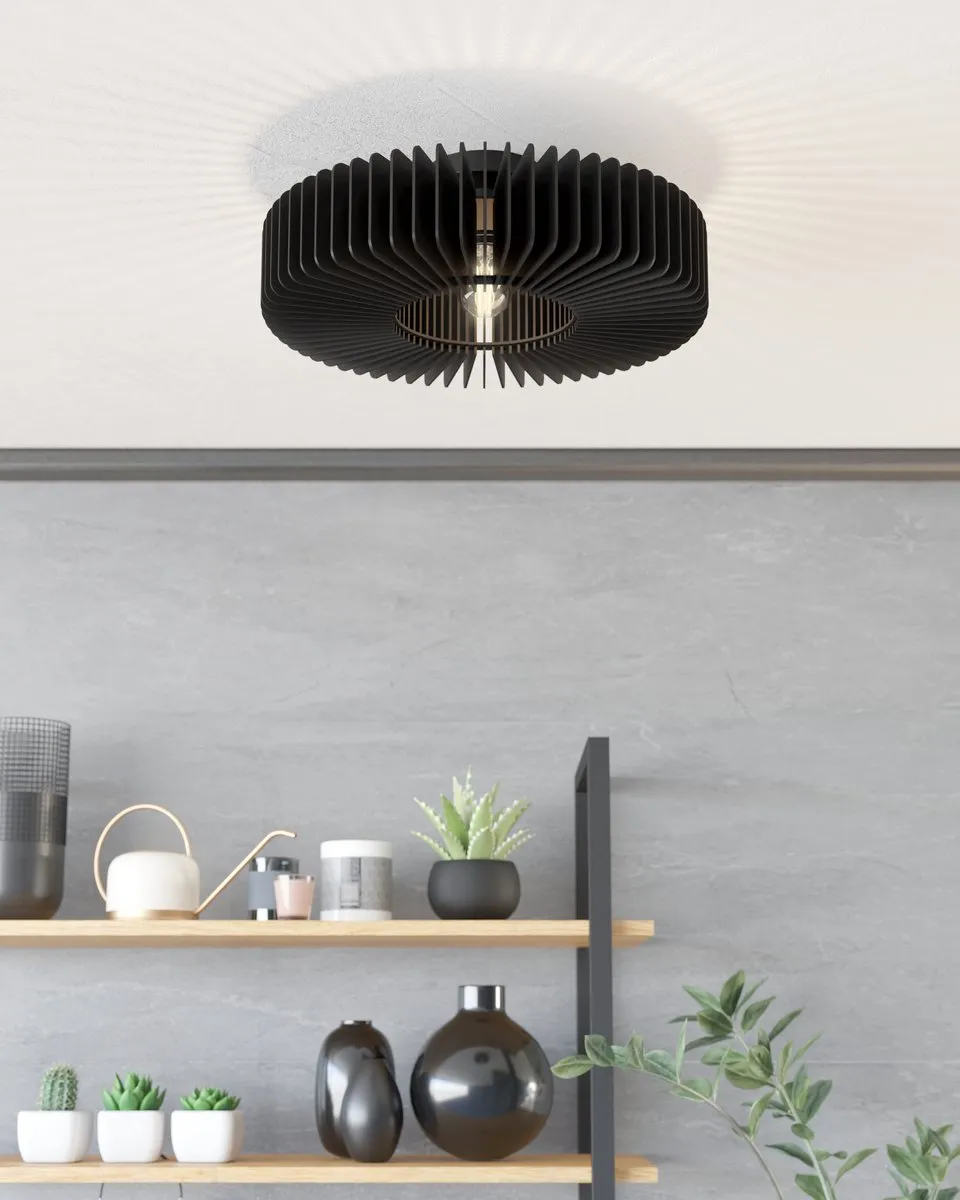 Eglo Palombaia Plafondlamp E27 - Ø50cm - Zwart