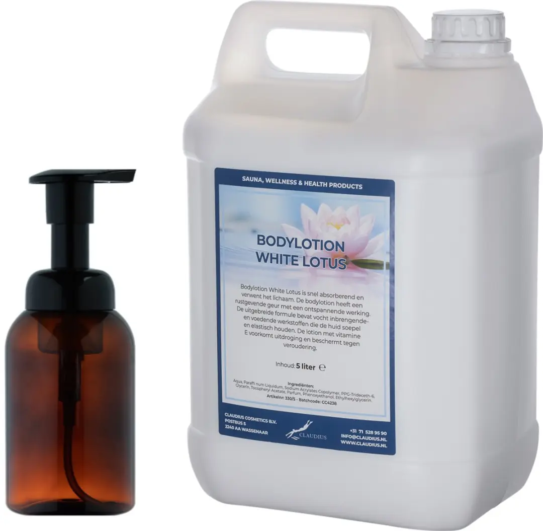 Splashbox Cosmetics Zeepdispenser 300ml + 5L White Lotus Bodylotion