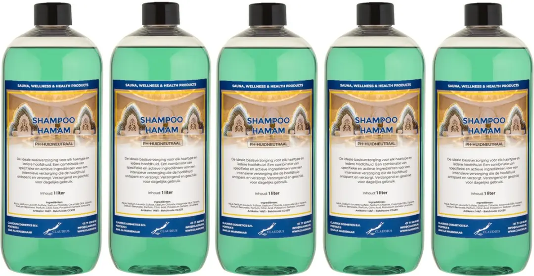 Splashbox Cosmetics Shampoo Hamam 1L - 5 Stuks