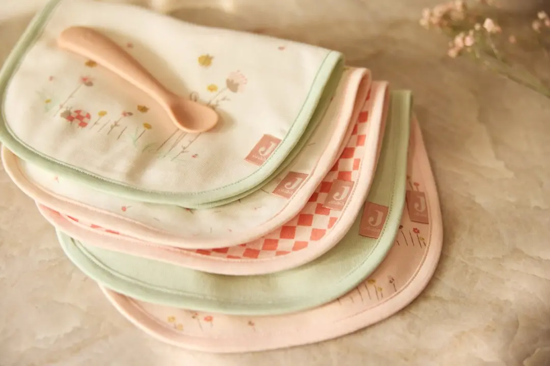 Jollein Jersey Waterproof Slabbetjes - 5 Stuks Pretty Picnic