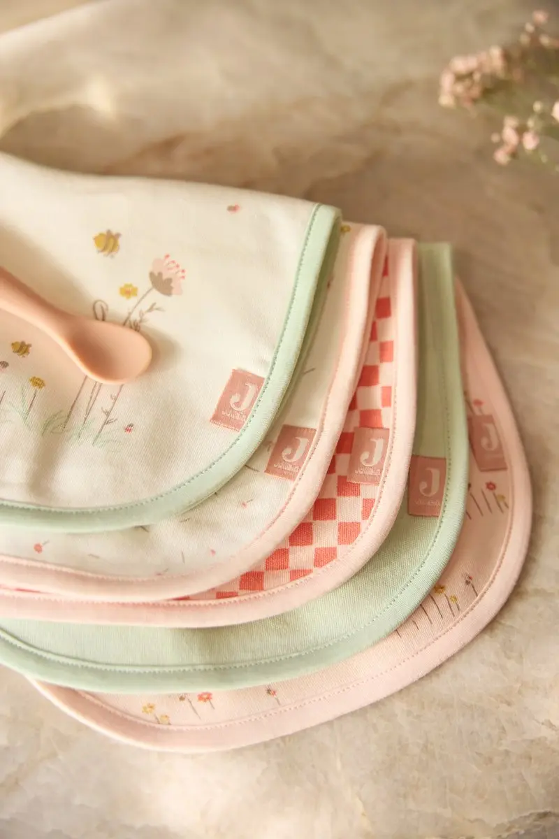 Jollein Jersey Waterproof Slabbetjes - 5 Stuks Pretty Picnic