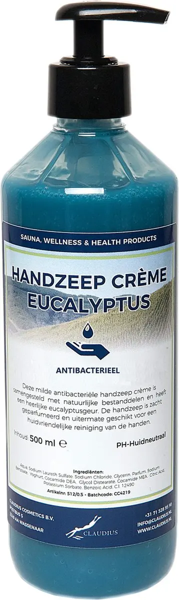 Splashbox Cosmetics Handzeep Crème Eucalyptus 500ml
