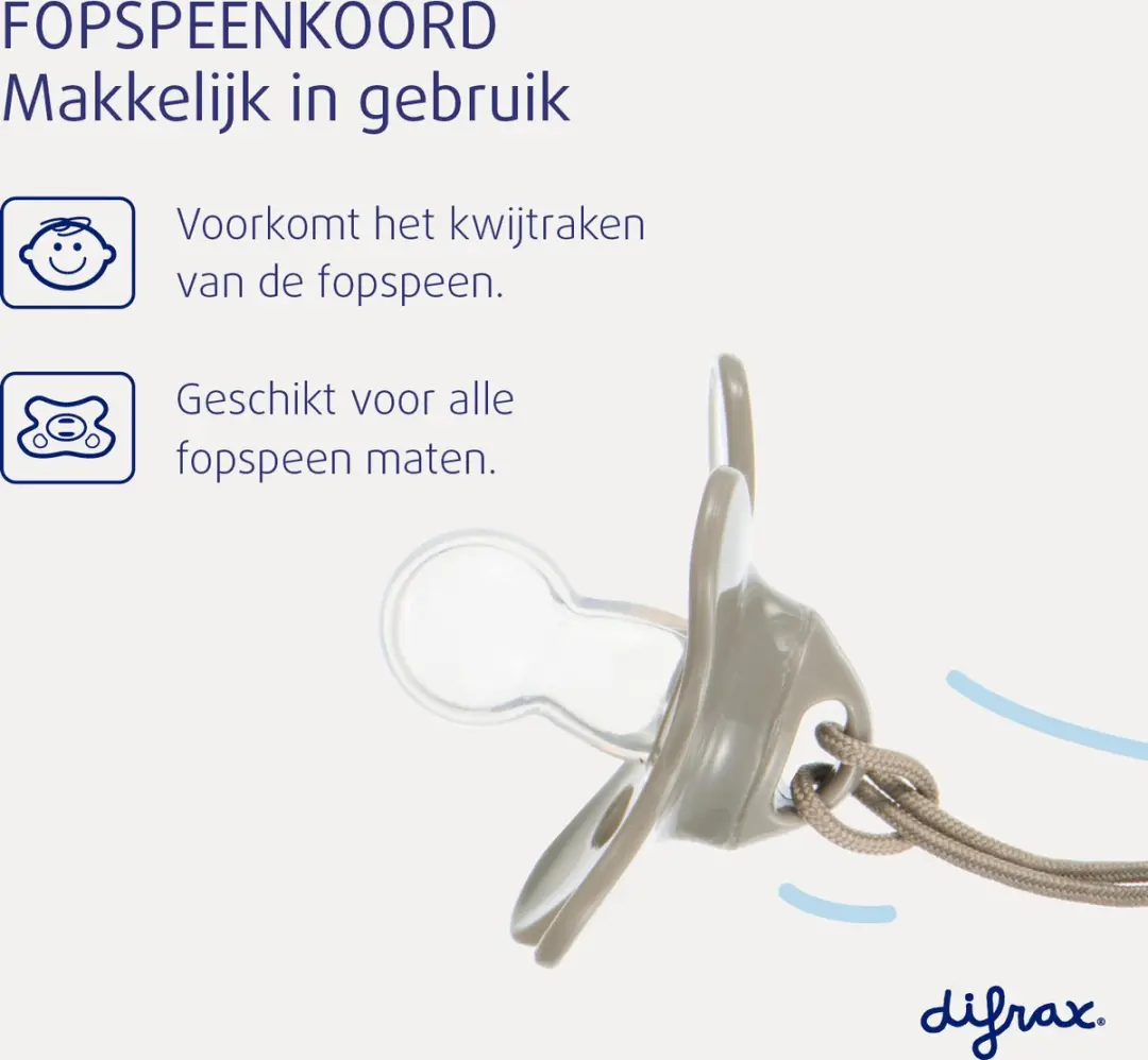 Difrax Speenkoord Kralen - Multicolor