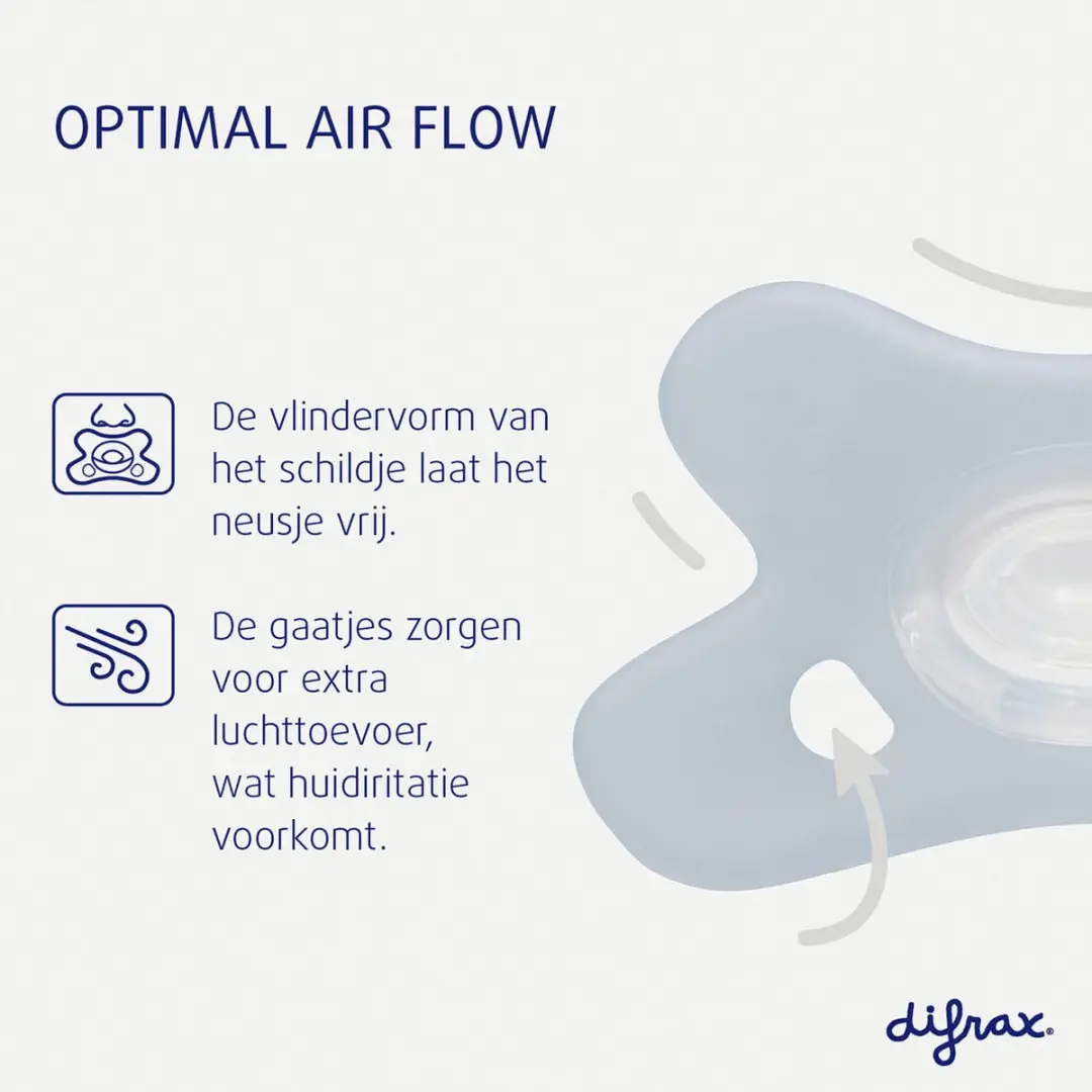 Difrax Fopspeen Natural Ice/Clay 0-6 maanden - 2 Stuks