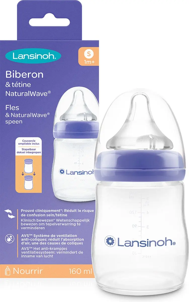 Lansinoh Fles met Natural Wave Speen 240ml - Transparant - afbeelding 6 van 6