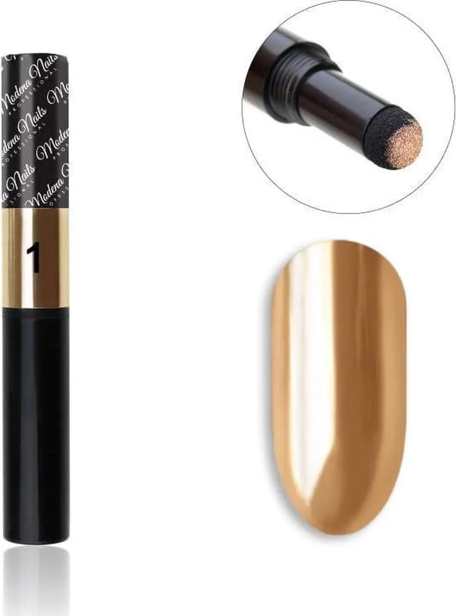 Modena Nails Let's Shine Powder Pen Goud