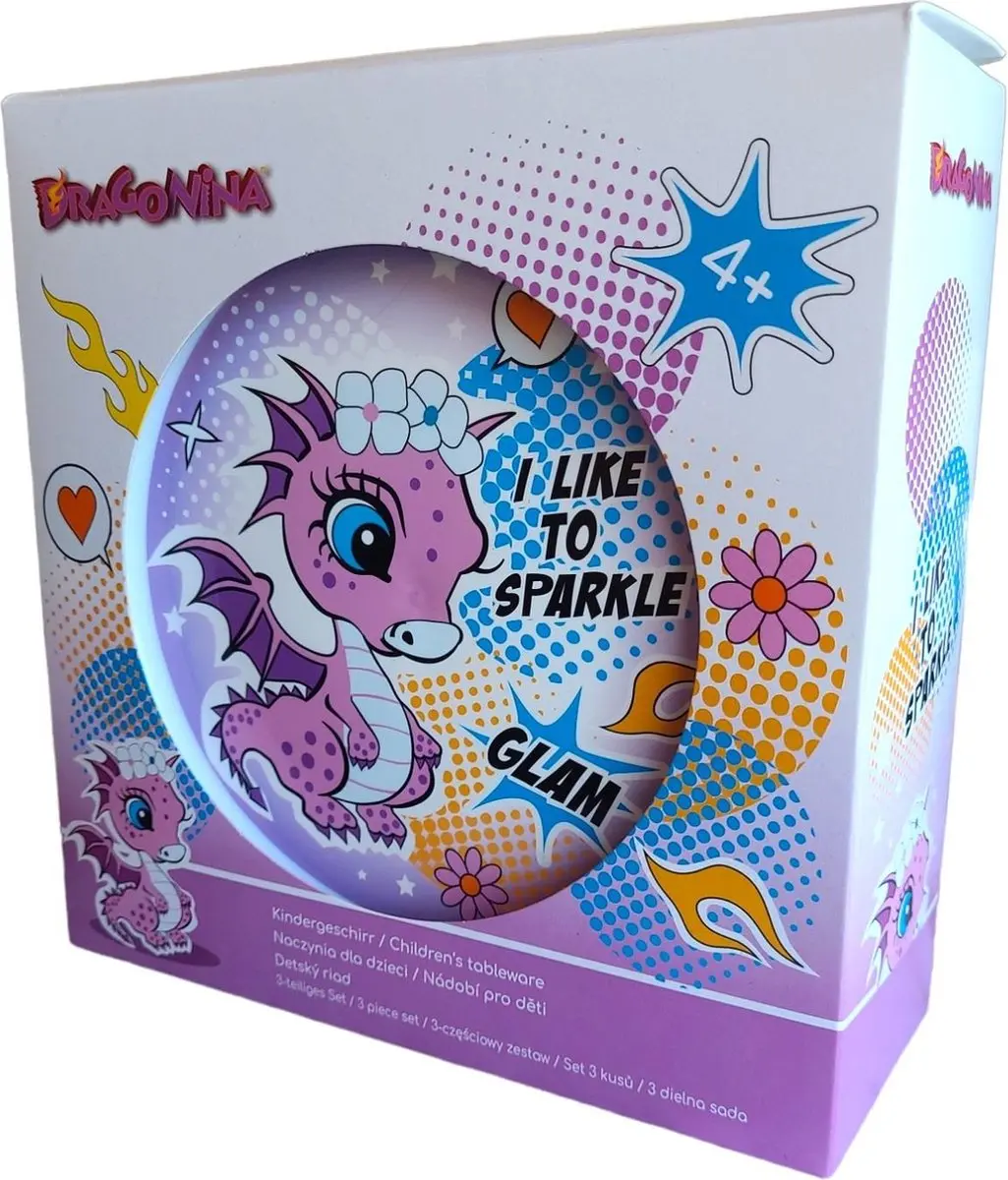 Disney Dragonani Ontbijtset - 3-delig - Paars