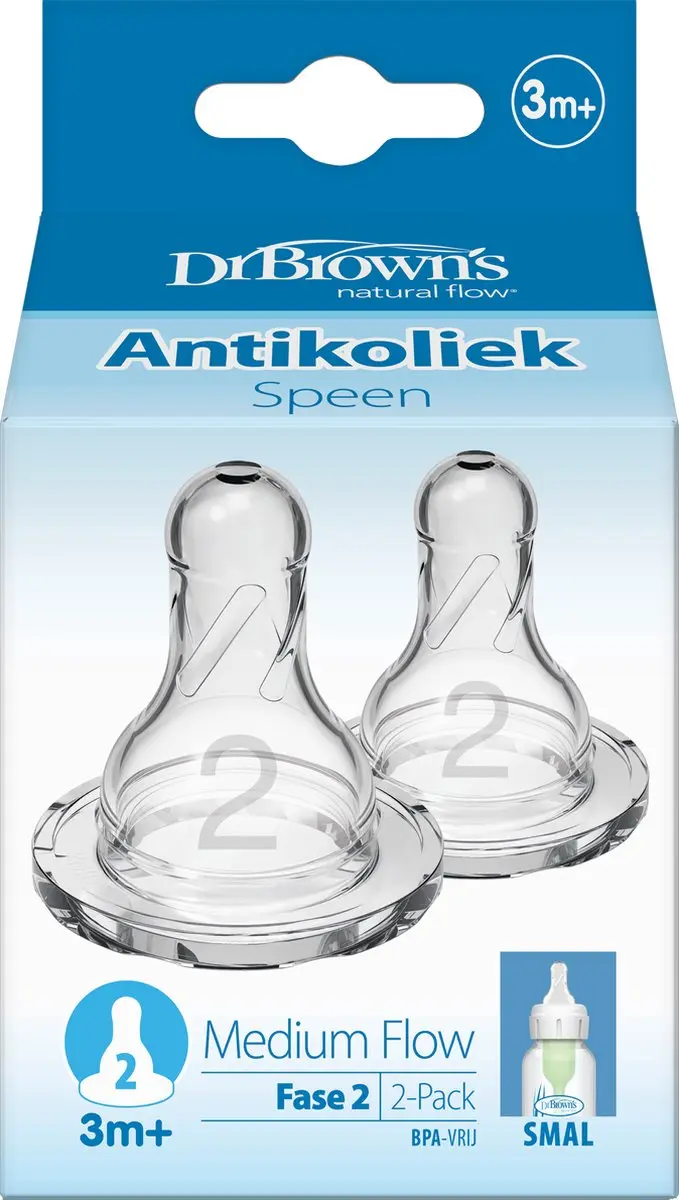 Dr. Brown's Options+ Flesspeen Fase 2 - 2 Stuks