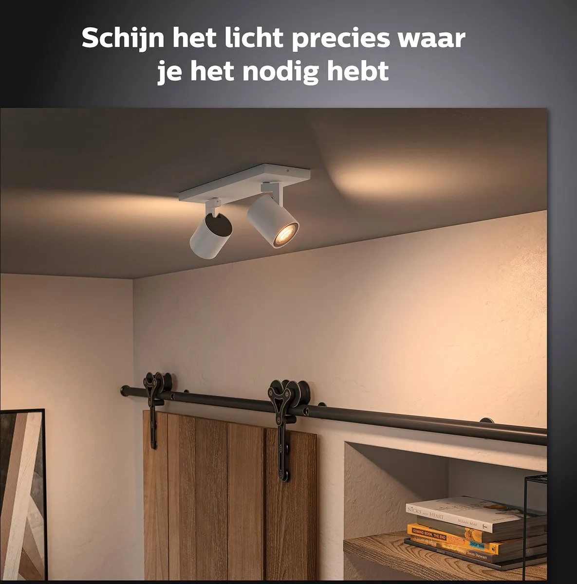 Philips Hue Runner Opbouwspot 2-spots - Wit - Inclusief dimmer
