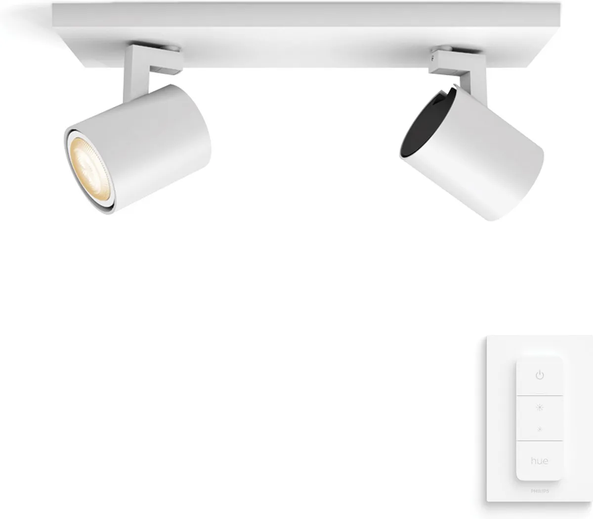 Philips Hue Runner Opbouwspot 2-spots - Wit - Inclusief dimmer