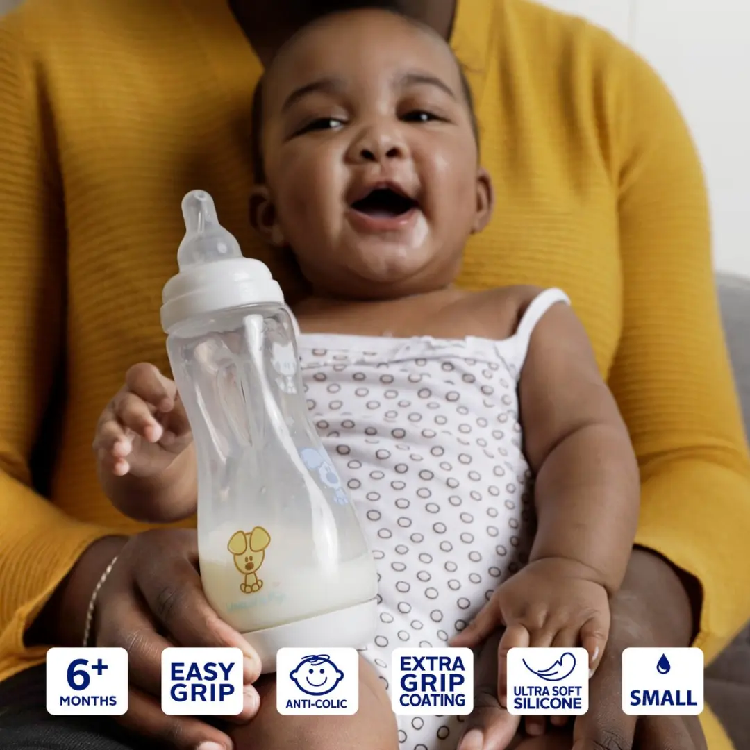 Difrax Handgreep Babyfles 240ml - Anti-Colic - Woezel & Pip