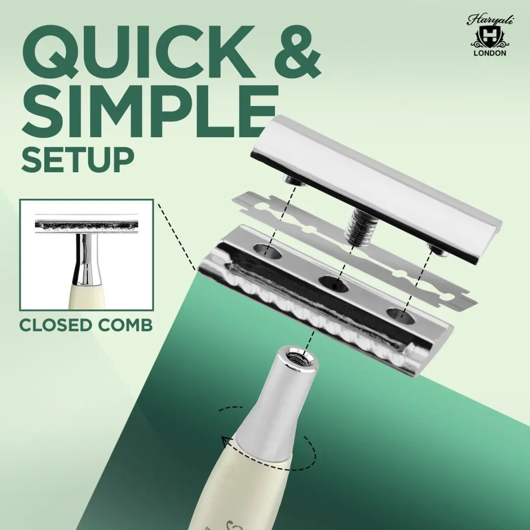 Haryali London Double Edge Safety Razor - Ivoor
