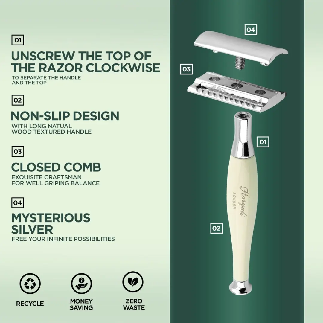 Haryali London Double Edge Safety Razor - Ivoor