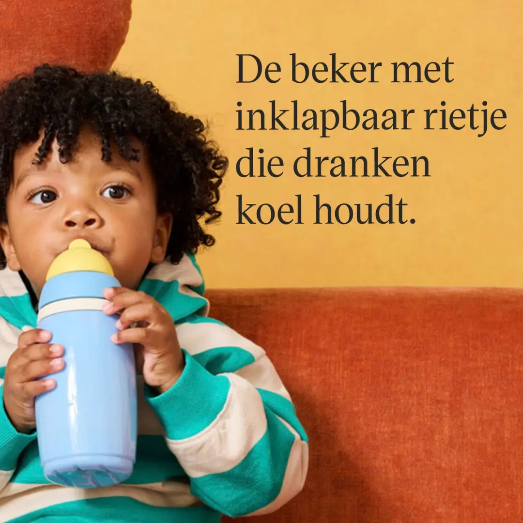 Tommee Tippee Active Rietjesbeker Geïsoleerd 266ml - 2 Stuks - Blauw/Geel
