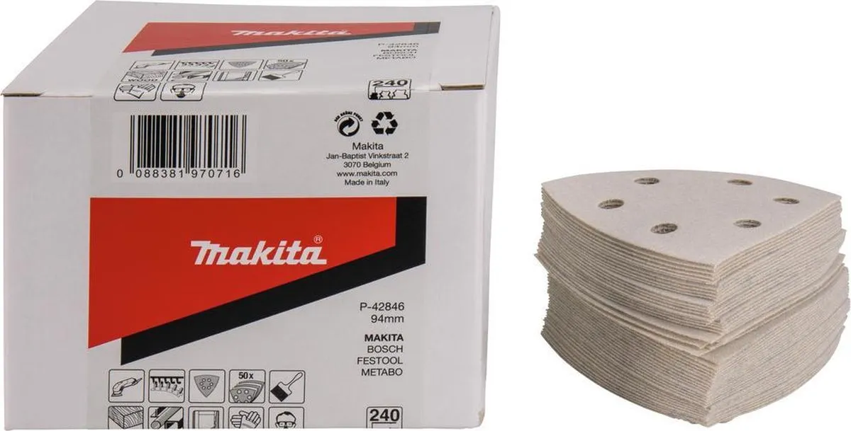 Makita Deltaschuurvellen P-42846 - 94x K240 - 50 Stuks