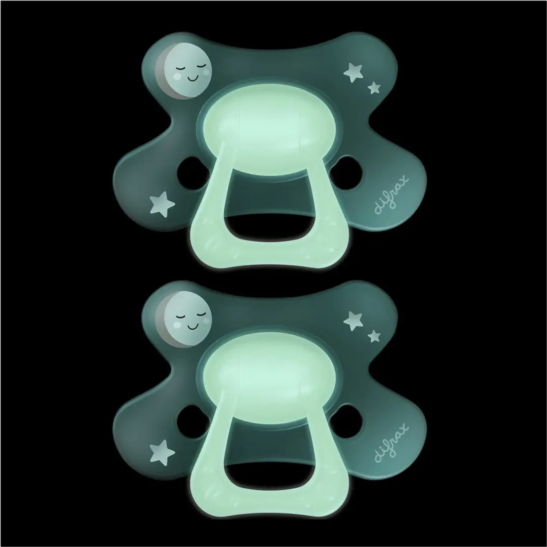 Difrax Natural Fopspeen Glow in the Dark - 6+ Maanden - 2 Stuks