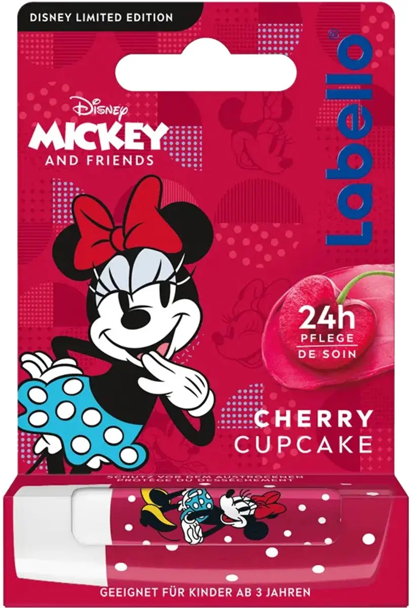 Labello Disney Minnie Cherry Cupcake Lippenbalsem - 4.8ml - Rood