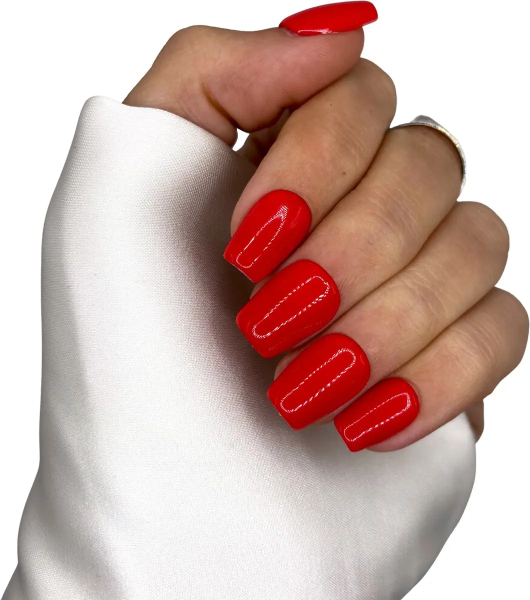 SD Press on Nails B-93 Plaknagels - Rood - XS Coffin - 20 Stuks