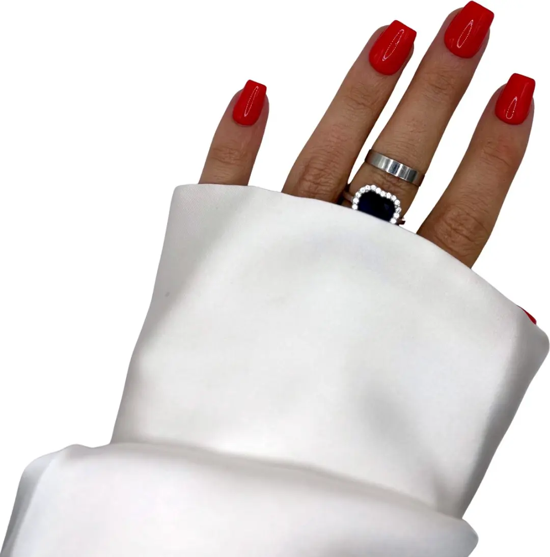 SD Press on Nails B-93 Plaknagels - Rood - XS Coffin - 20 Stuks