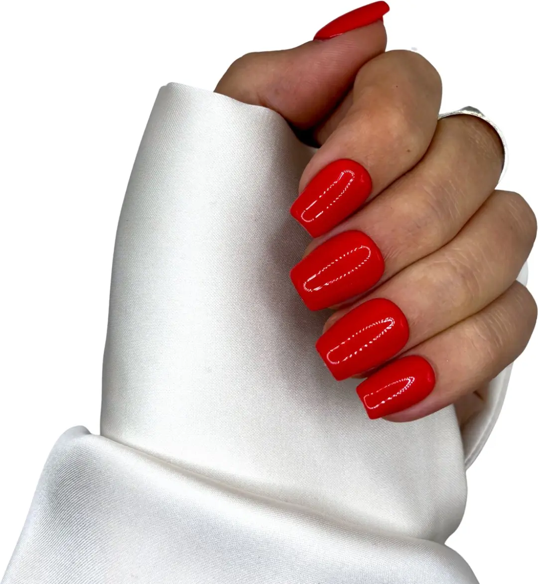 SD Press on Nails B-93 Plaknagels - Rood - XS Coffin - 20 Stuks