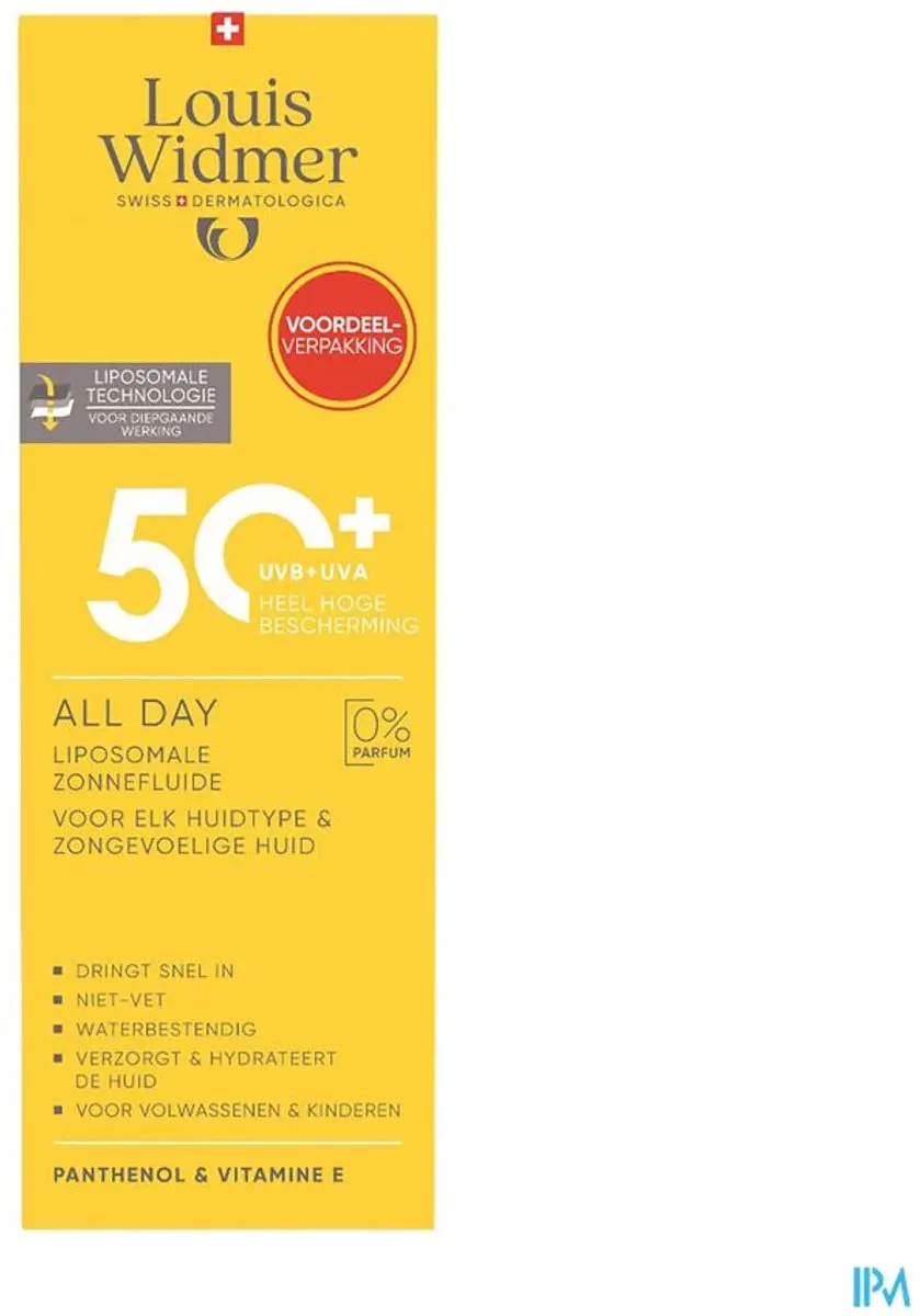 Louis Widmer All Day SPF50+ Lichaamscrème 200ml