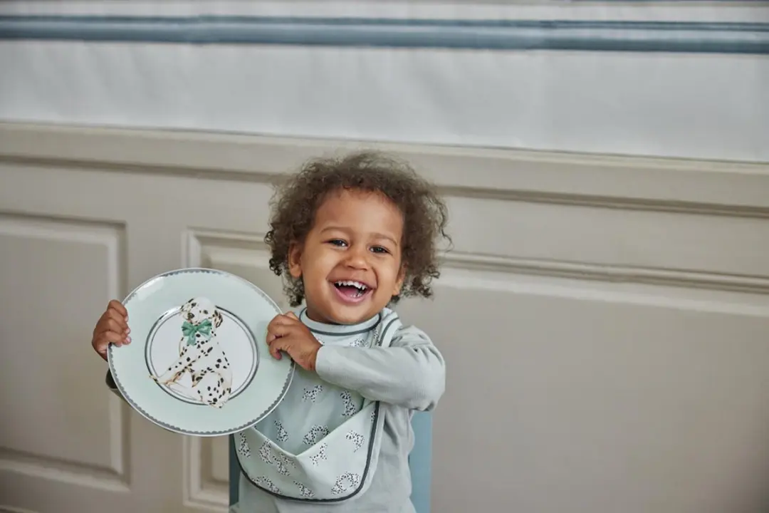 Elodie Porceleinen Babybord & Kom Darling Dalmatiërs