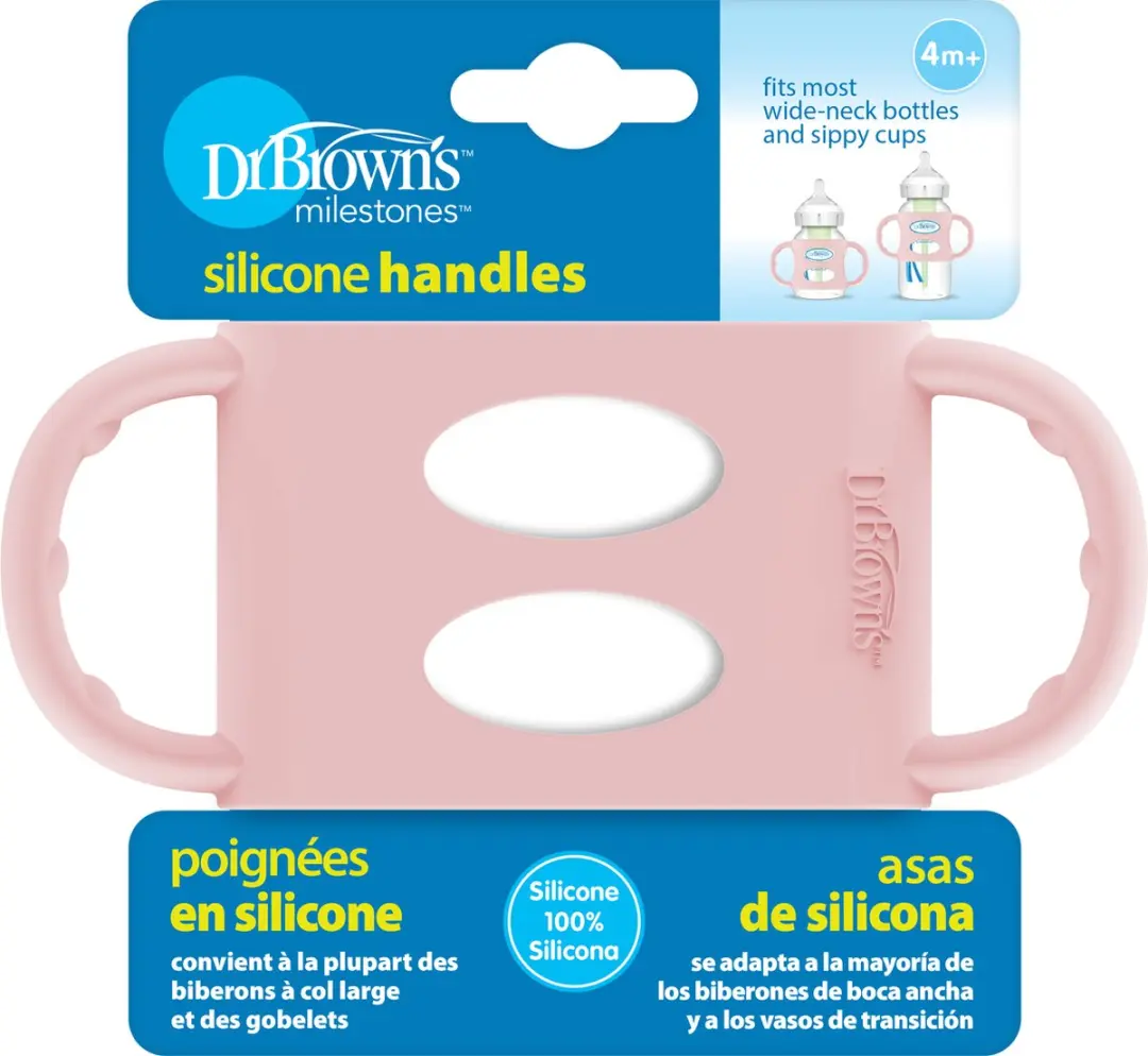 Dr. Brown's Siliconen Handvat - Roze - 270ml