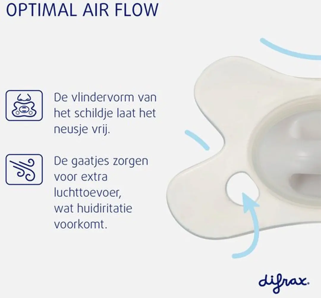 Difrax Newborn Fopspeen Transparant Ster Stip - 4 Stuks