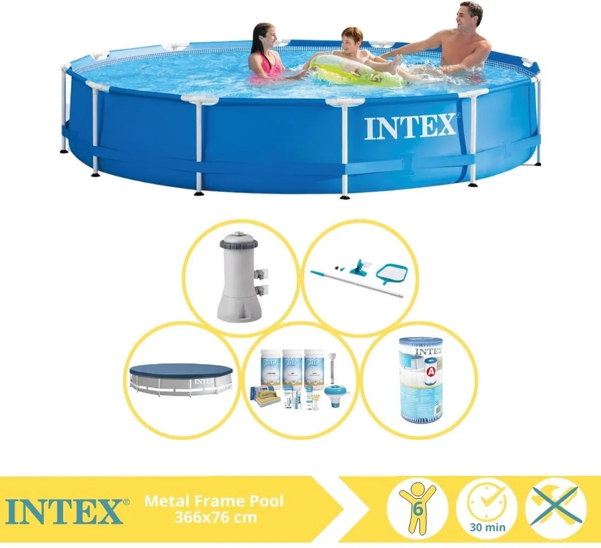 Intex Metal Frame Zwembad 366x76cm