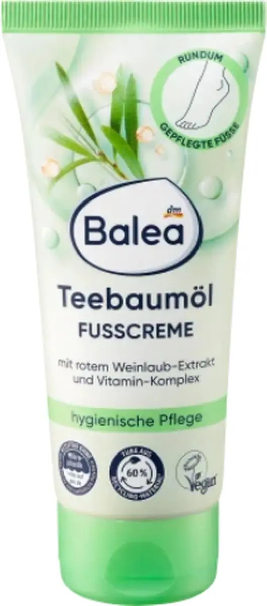Balea Voetcrème Tea Tree Olie - 6x100ml - Vegan