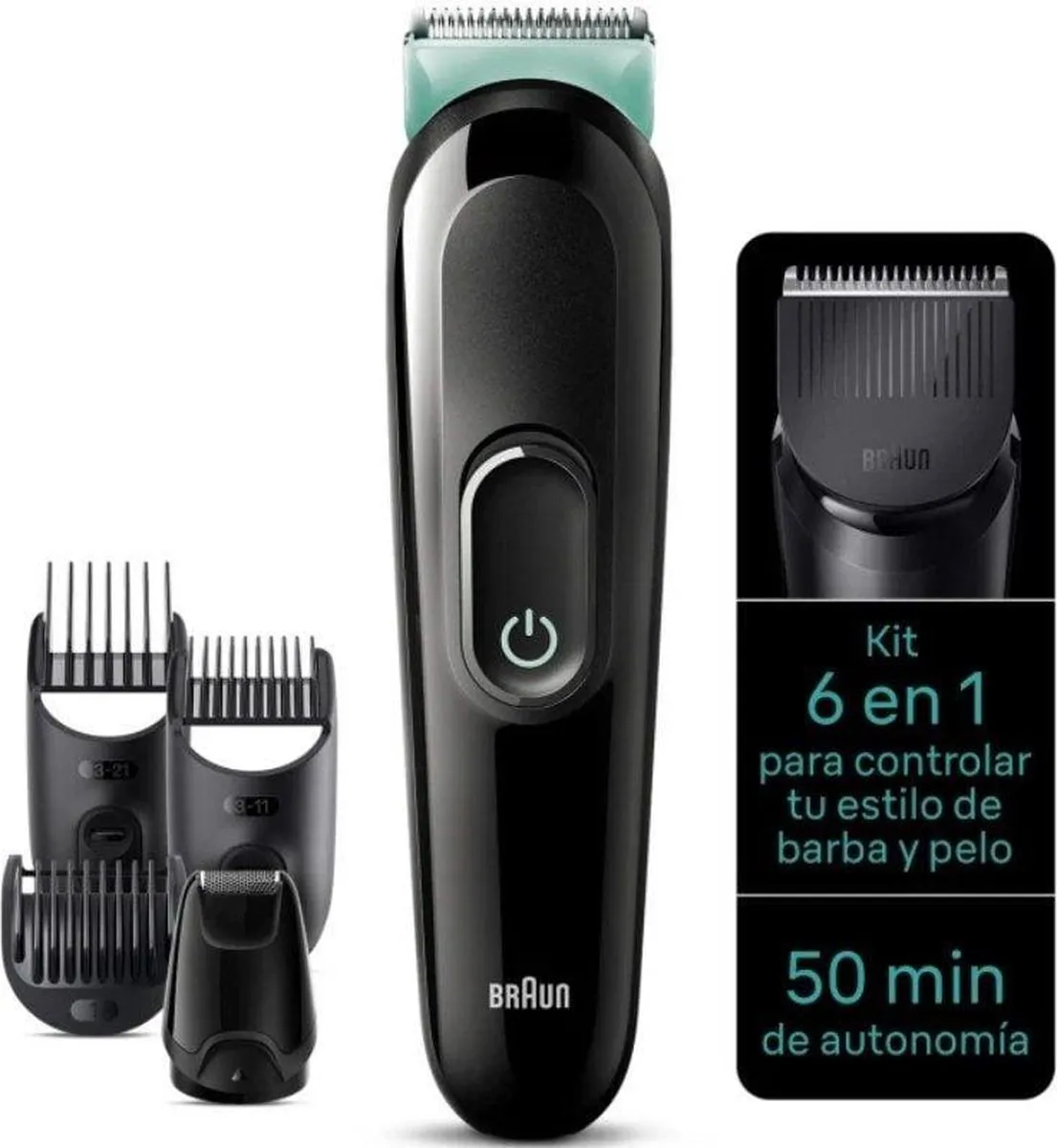 Braun Series 3 MGK3411 Baardtrimmer - 6 Opzetstukken - Zwart