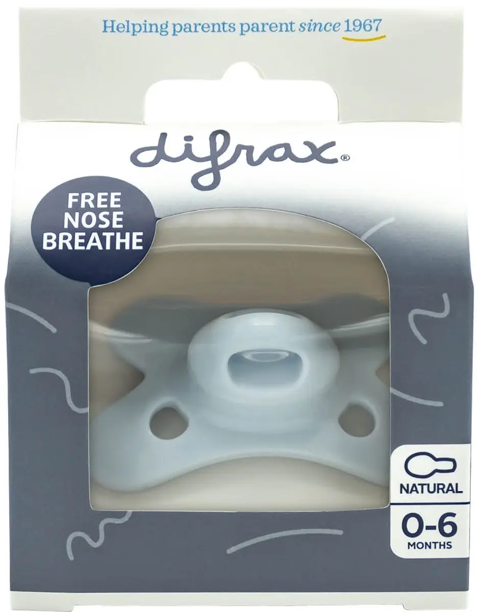 Difrax Fopspeen Natural & Pure 0/6 Maanden - Ice