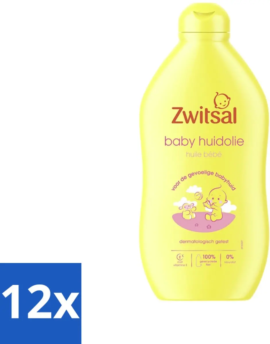 Zwitsal Baby Huidolie 400ml - 12 Stuks