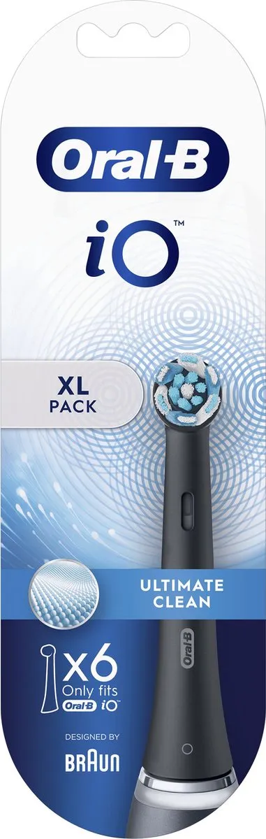 Oral-B iO Ultimate Clean Opzetborstels 6 Stuks - Zwart