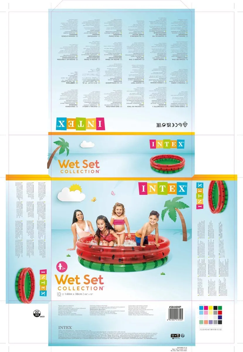 Intex 3 Rings Watermeloen Zwembad 168x38cm - 58448NP