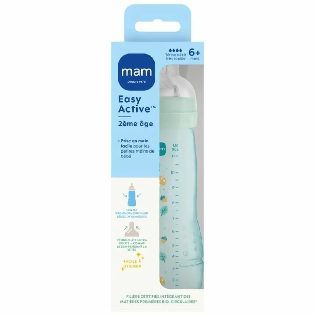 MAM Easy Active Fles 2e Fase 330ml - Groen - afbeelding 6 van 6