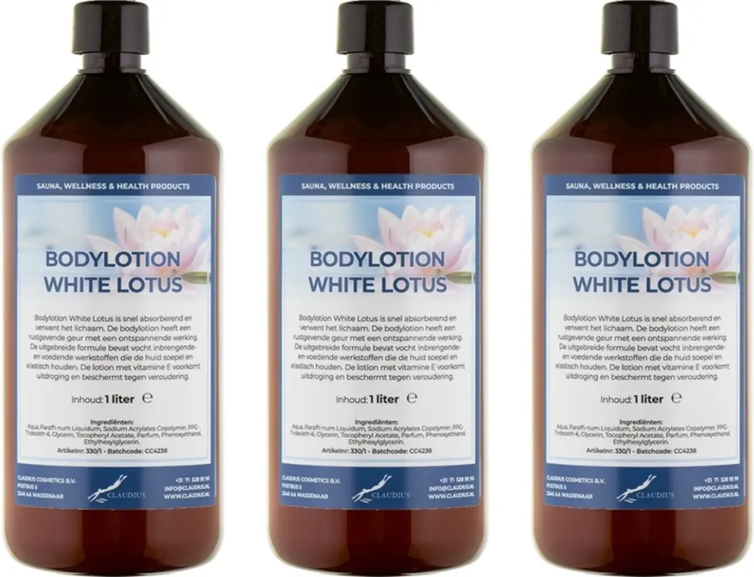 Splashbox Cosmetics Bodylotion White Lotus 1L - 3 Stuks
