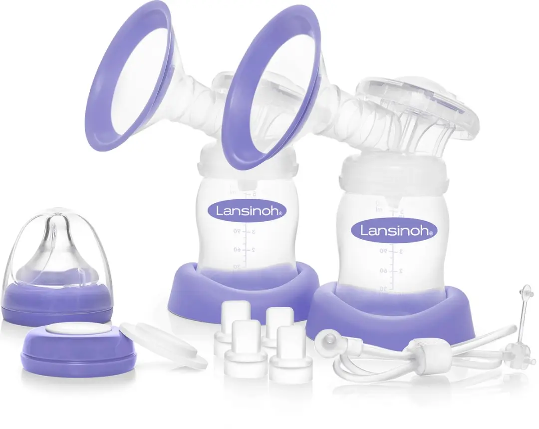 Lansinoh Smartpump Dubbelzijdige Afkolfset 21mm/25mm - Paars/Transparant