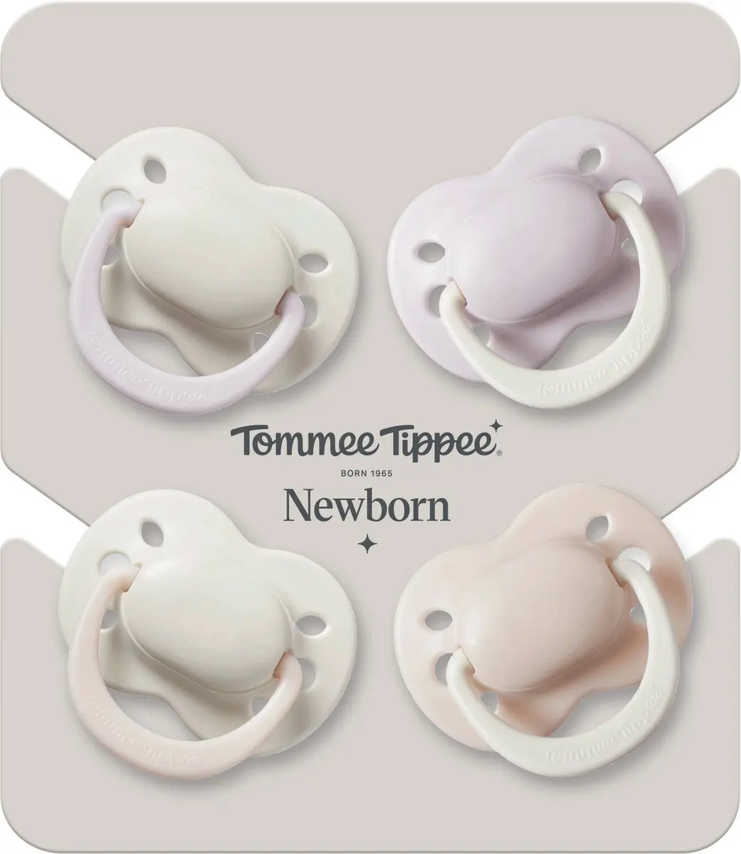 Tommee Tippee Orthodontische Fopspeen 0-2 Maanden - 4 Stuks - Pale Plum & Cotton Candy - afbeelding 6 van 6