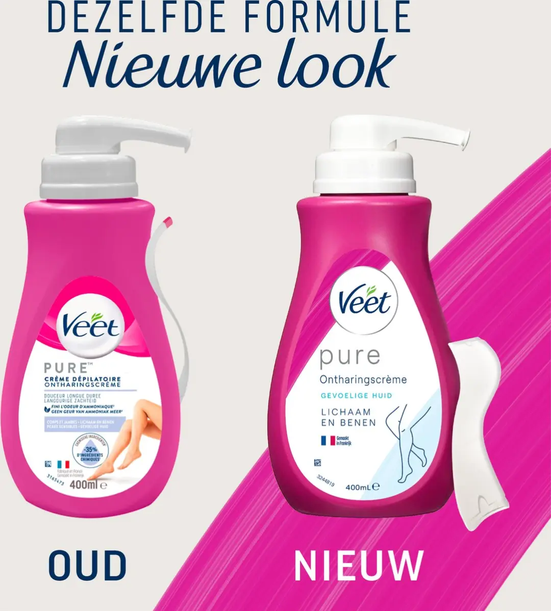 Veet Pure Ontharingscrème 400ml - Gevoelige Huid