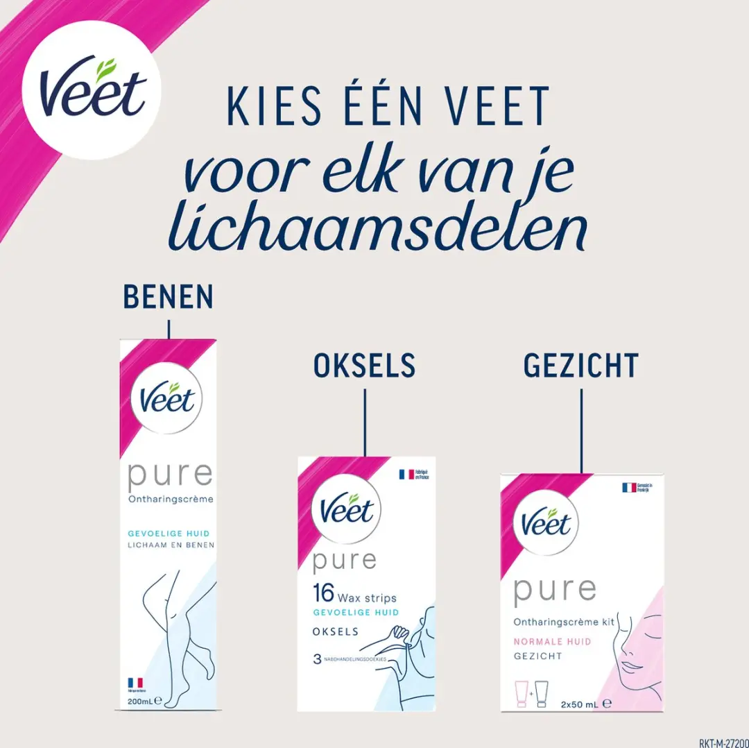 Veet Pure Ontharingscrème 400ml - Gevoelige Huid