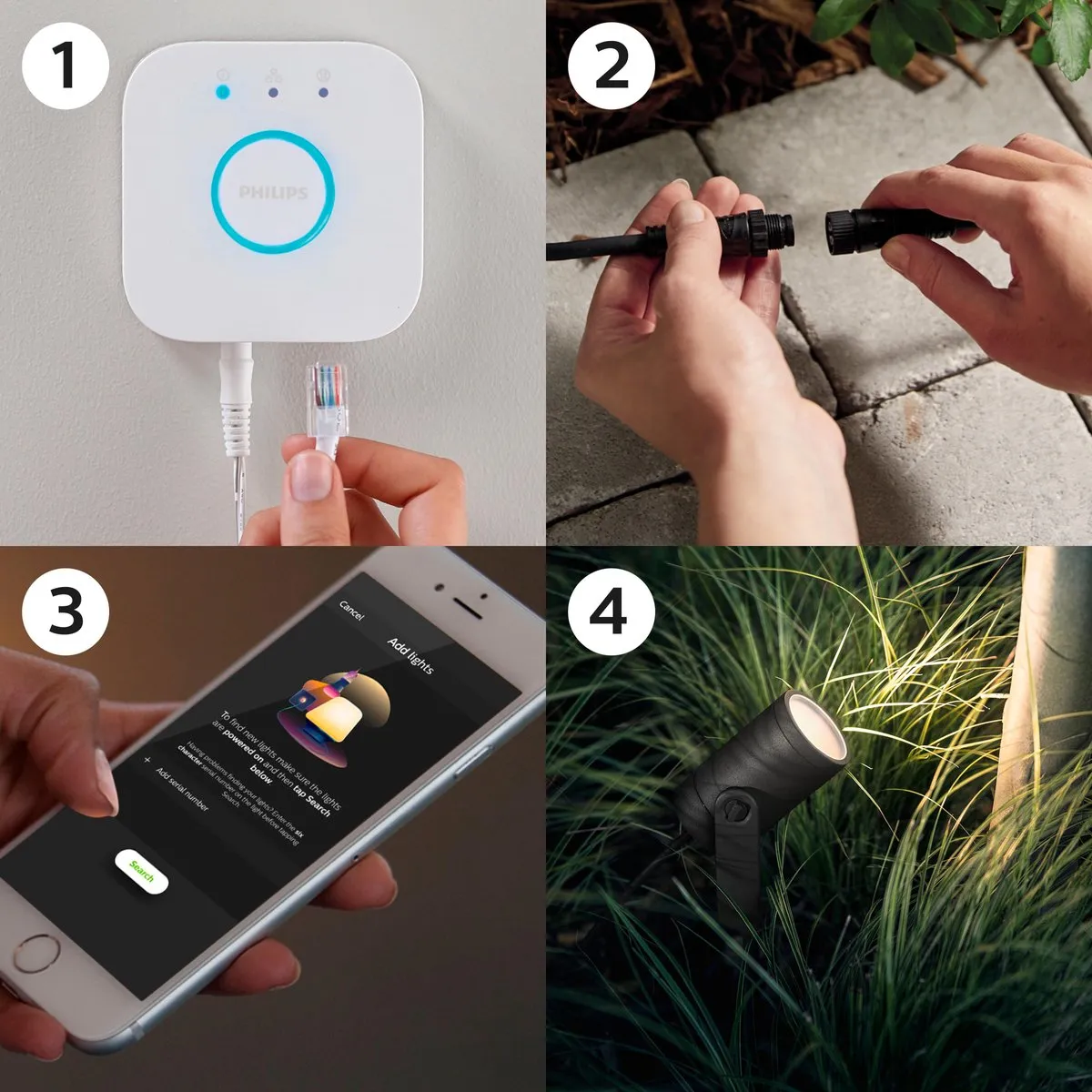 Philips Hue Lily Basisset 9 Tuinspots - Antraciet