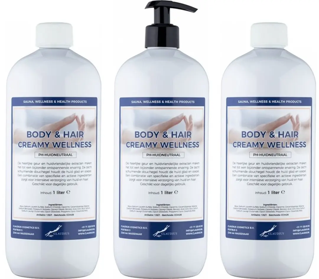 Splashbox Cosmetics Body & Hair Creamy Wellness 1L - 3 Stuks