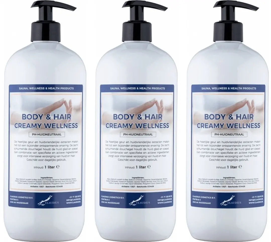 Splashbox Cosmetics Body & Hair Creamy Wellness 1L - 3 Stuks