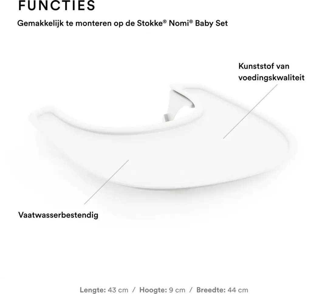 Stokke Nomi Dienblad - 1 Stuk - Wit