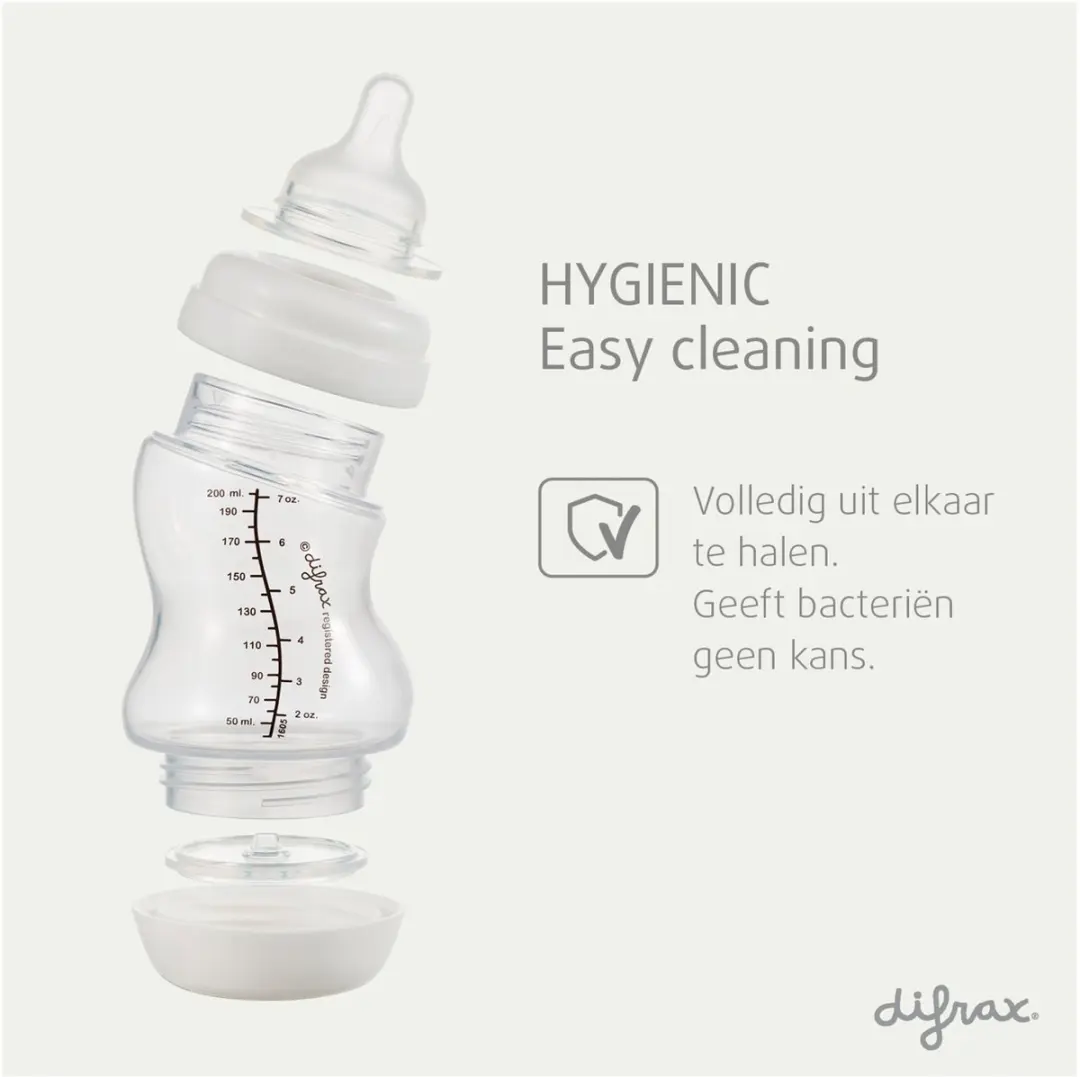 Difrax Anti-Colic S-babyfles Wide 310ml - 2 Stuks - Crème