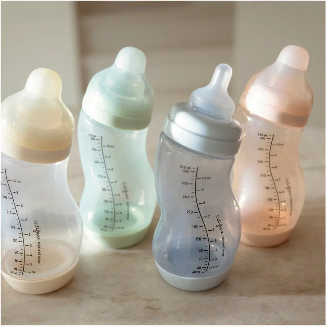 Difrax Anti-Colic S-babyfles Wide 310ml - 2 Stuks - Crème