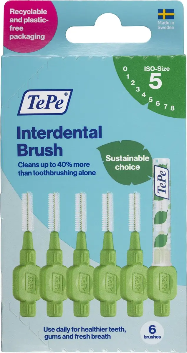 TePe Interdentale Ragers Groen ISO 5 - 0,8mm - 6 Stuks