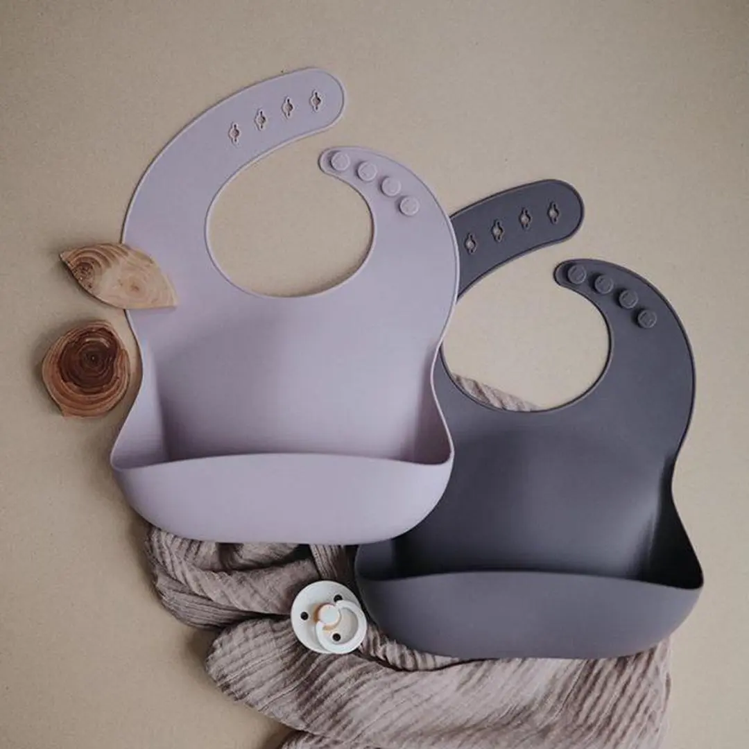 Mushie Siliconen Baby Slabbetje Tradewinds - BPA-vrij
